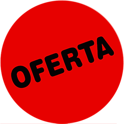 Etiqueta adhesiva impresa 'Oferta'.